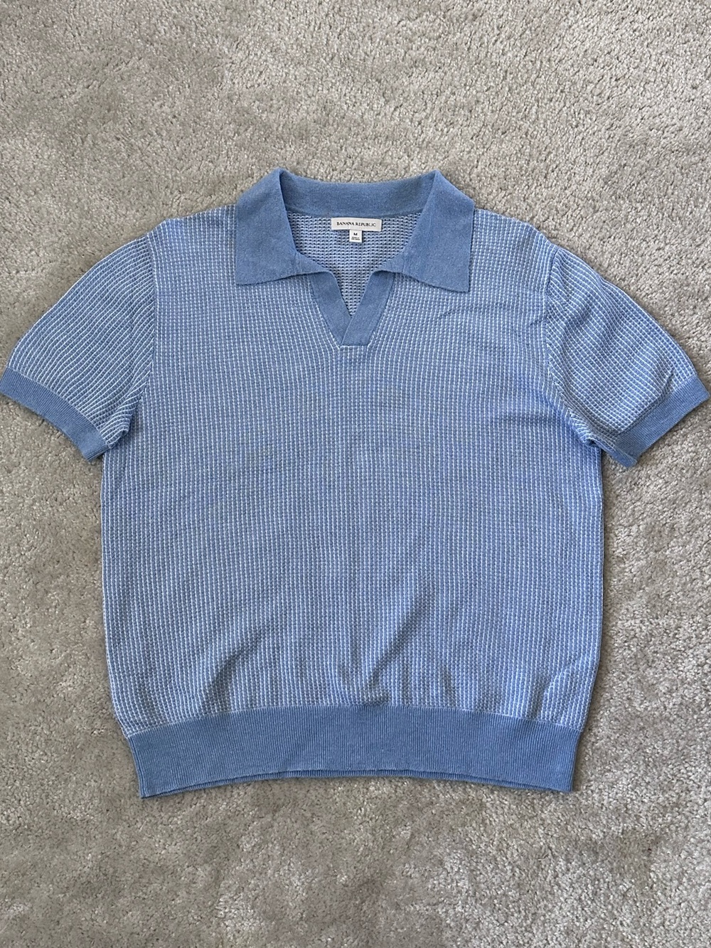 Banana Republic - Men’s Textured Striped Sweater Polo